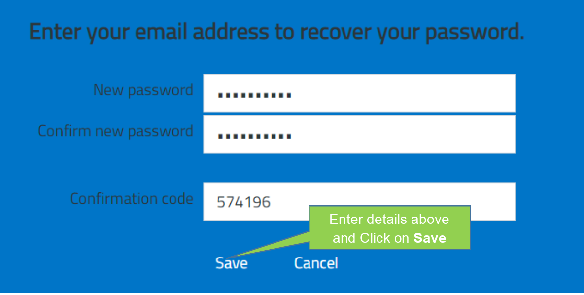 Mailsafi reset password