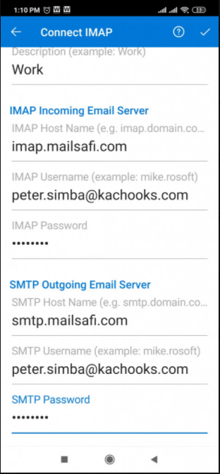 Mailsafi outlook for mobile server settings