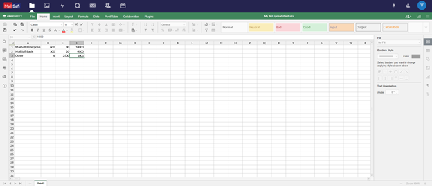 mailsafi create or edit spreadsheet file